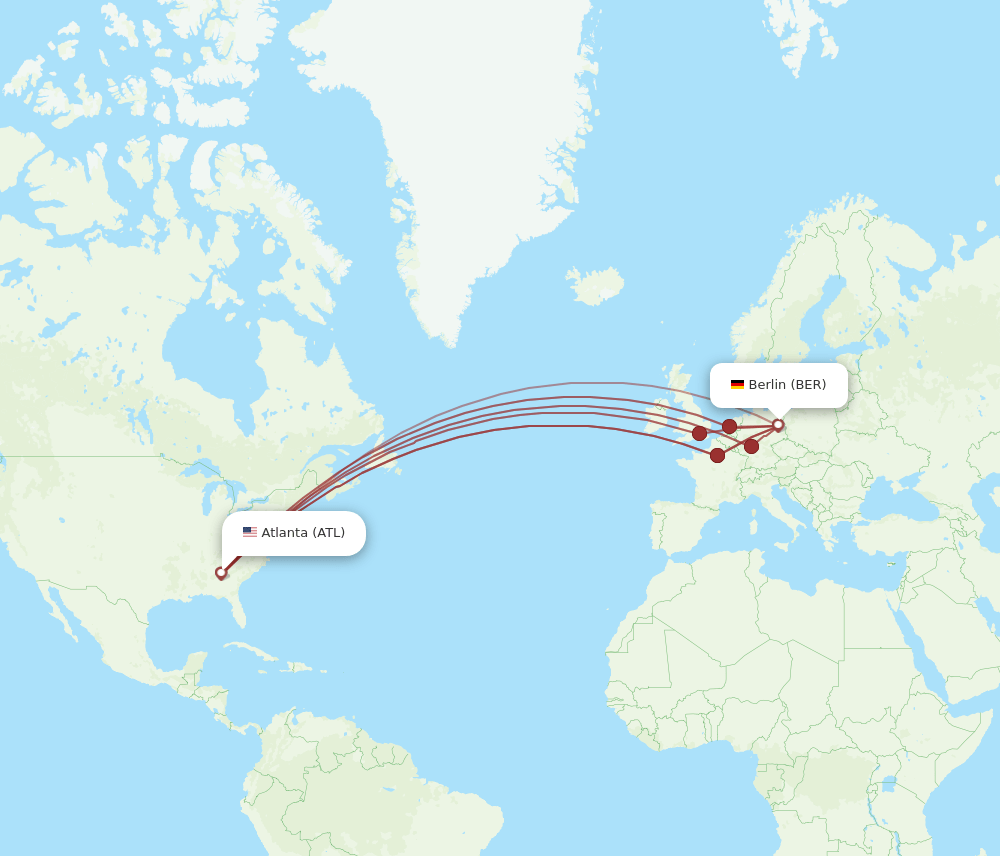 ATL-BER flight routes