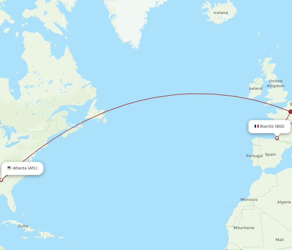 ATL-BIQ flight routes