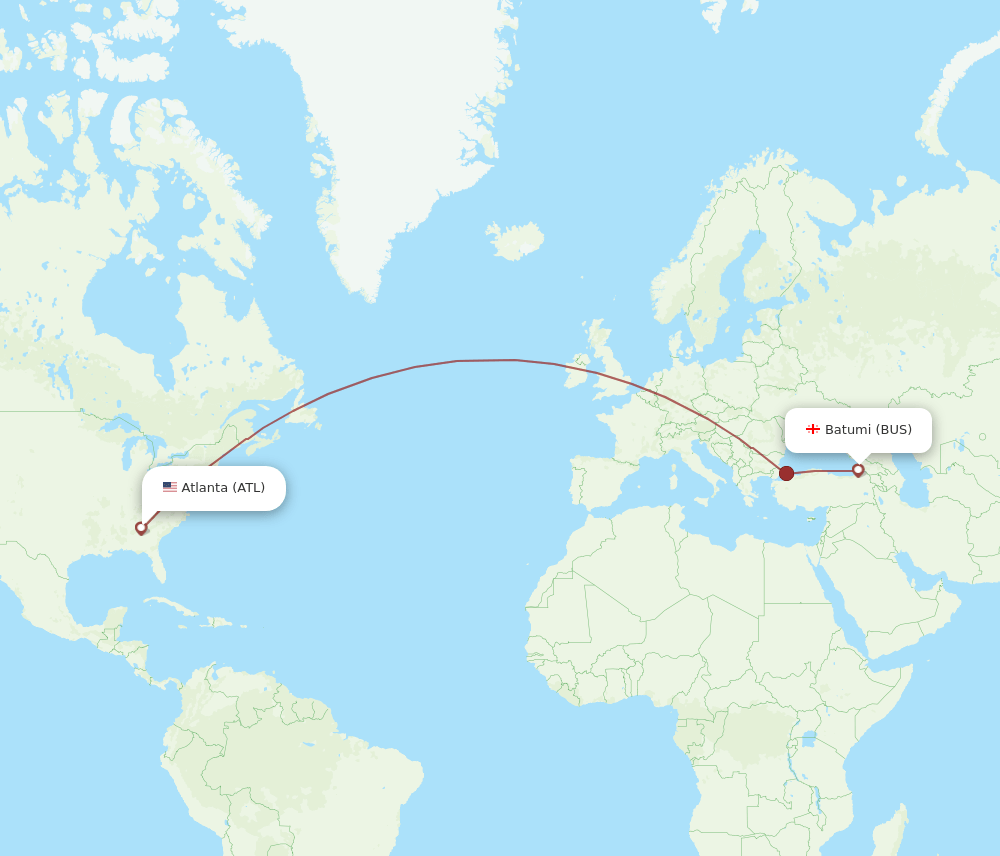 ATL-BUS flight routes