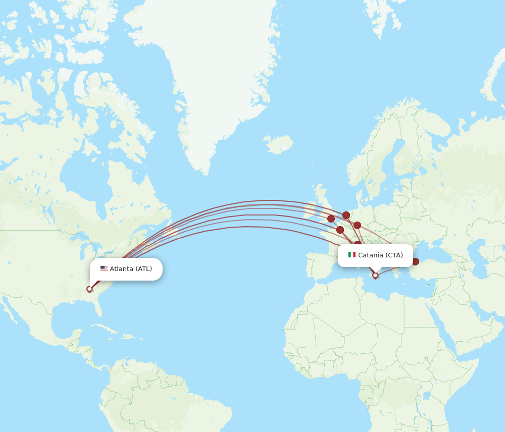ATL-CTA flight routes