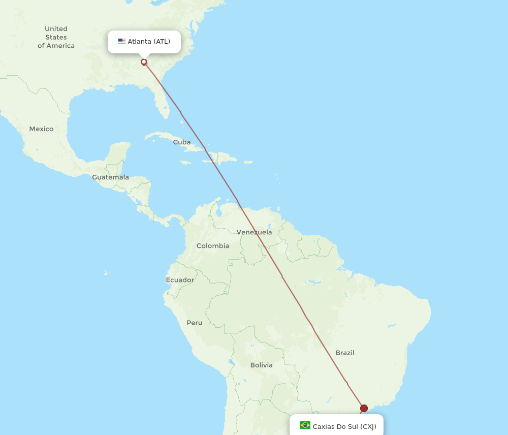 ATL-CXJ flight routes