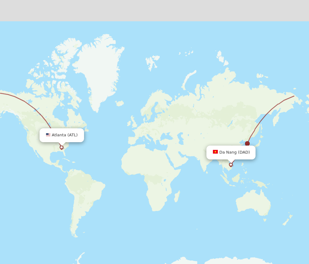 ATL-DAD flight routes