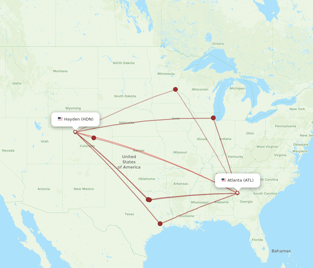 ATL-HDN flight routes