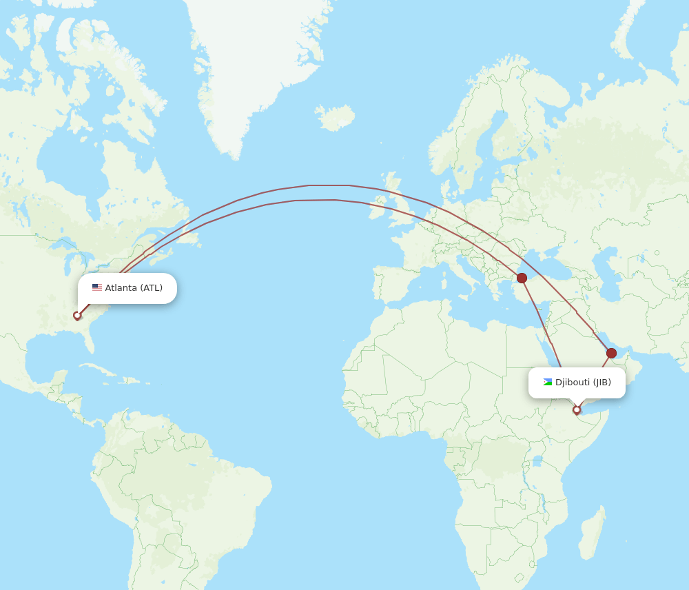 ATL-JIB flight routes