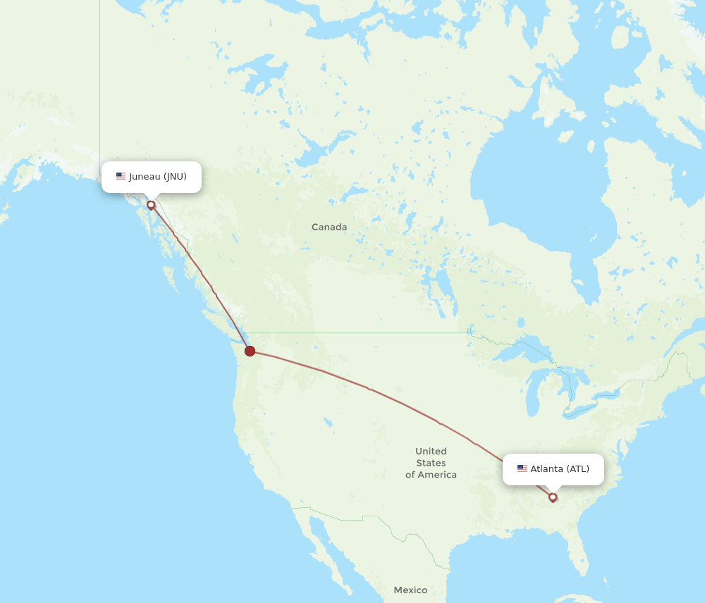 ATL-JNU flight routes