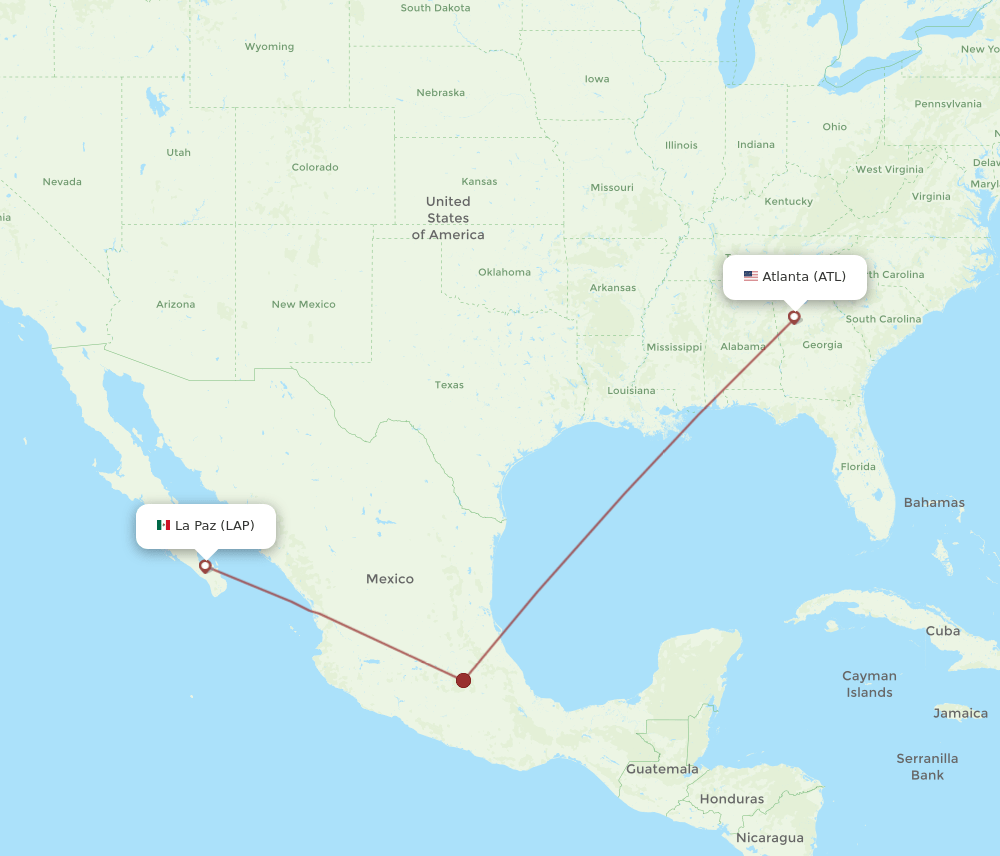 ATL-LAP flight routes