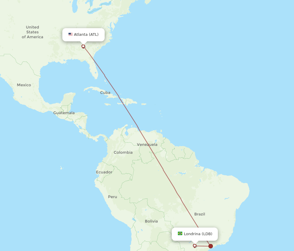 ATL-LDB flight routes