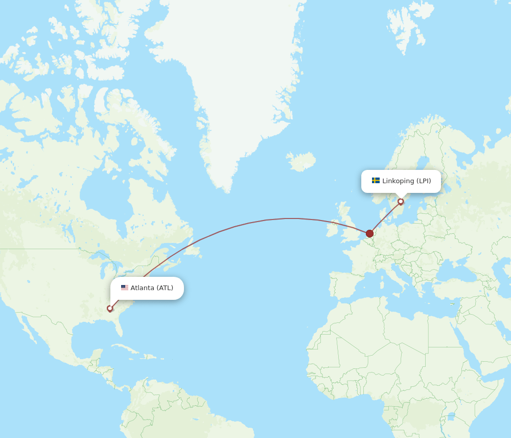 ATL-LPI flight routes