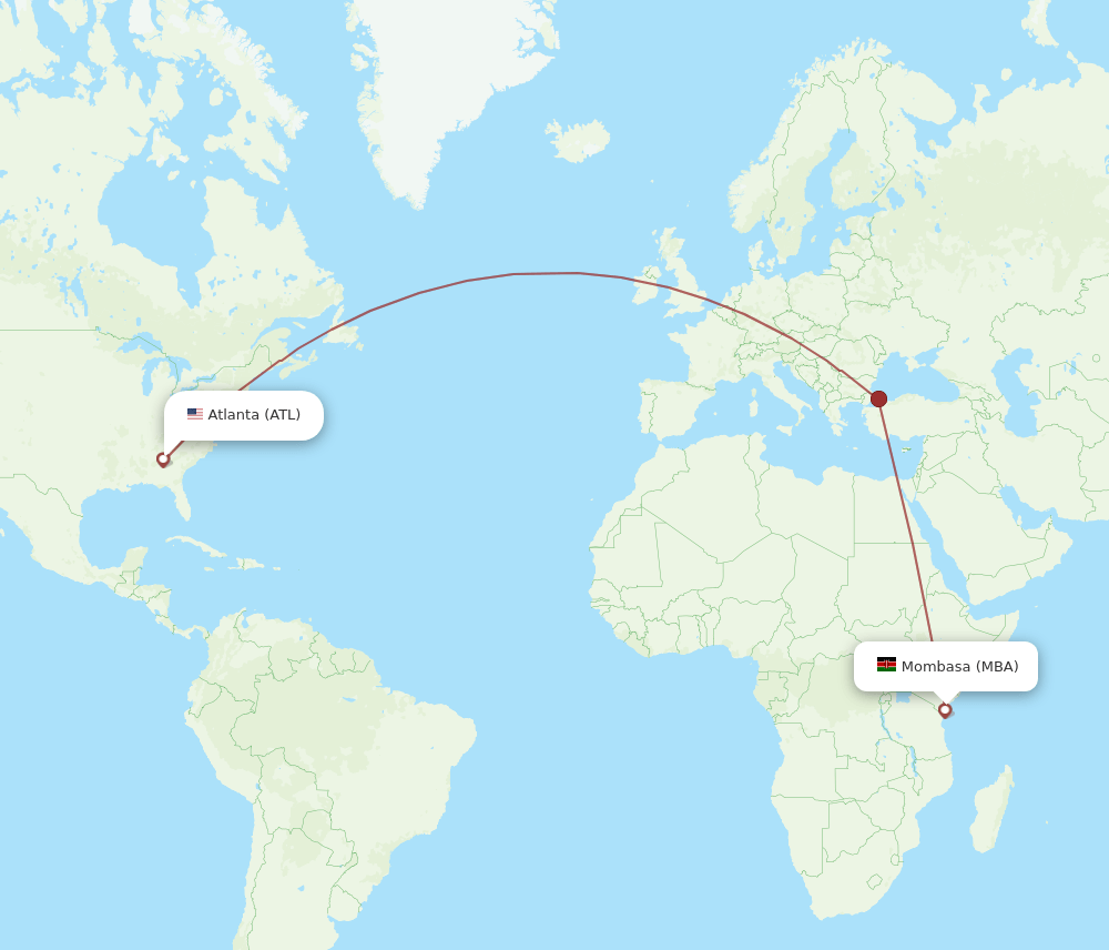 ATL-MBA flight routes