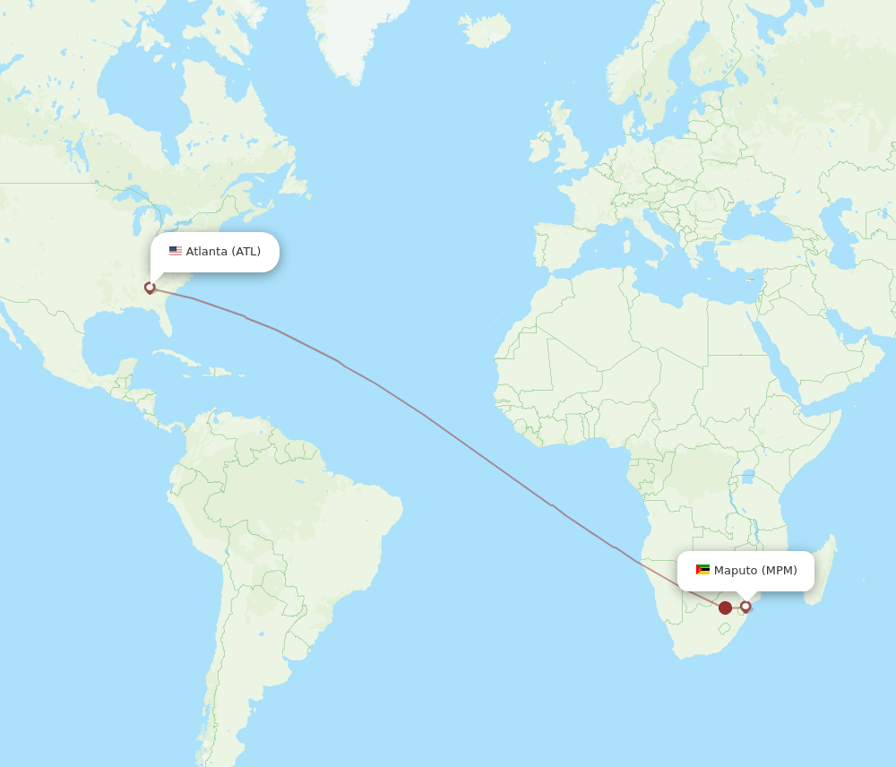 ATL-MPM flight routes