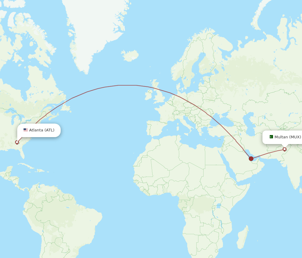 ATL-MUX flight routes