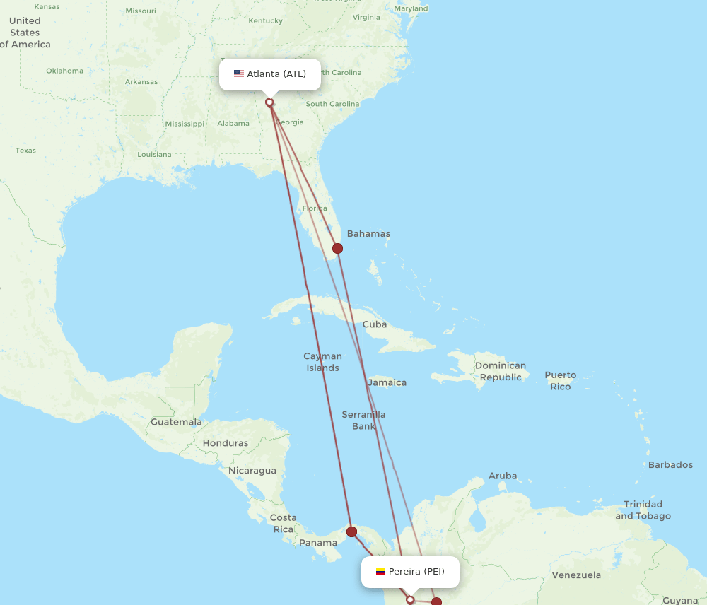 ATL-PEI flight routes