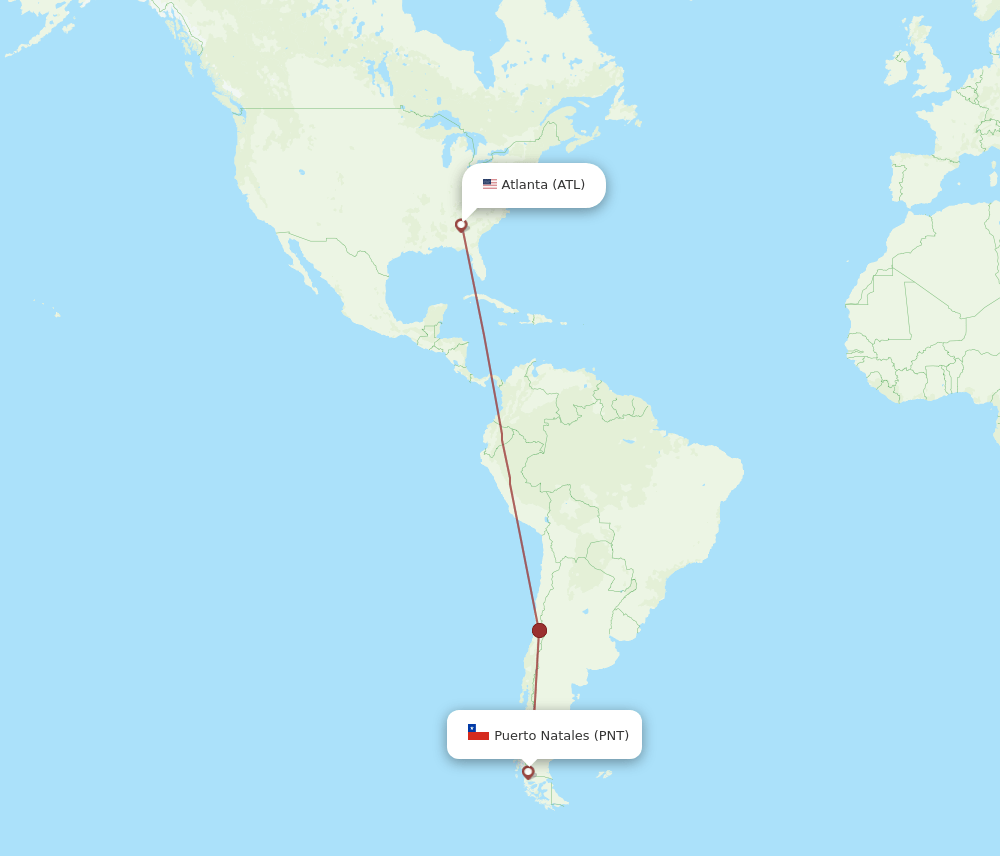 ATL-PNT flight routes