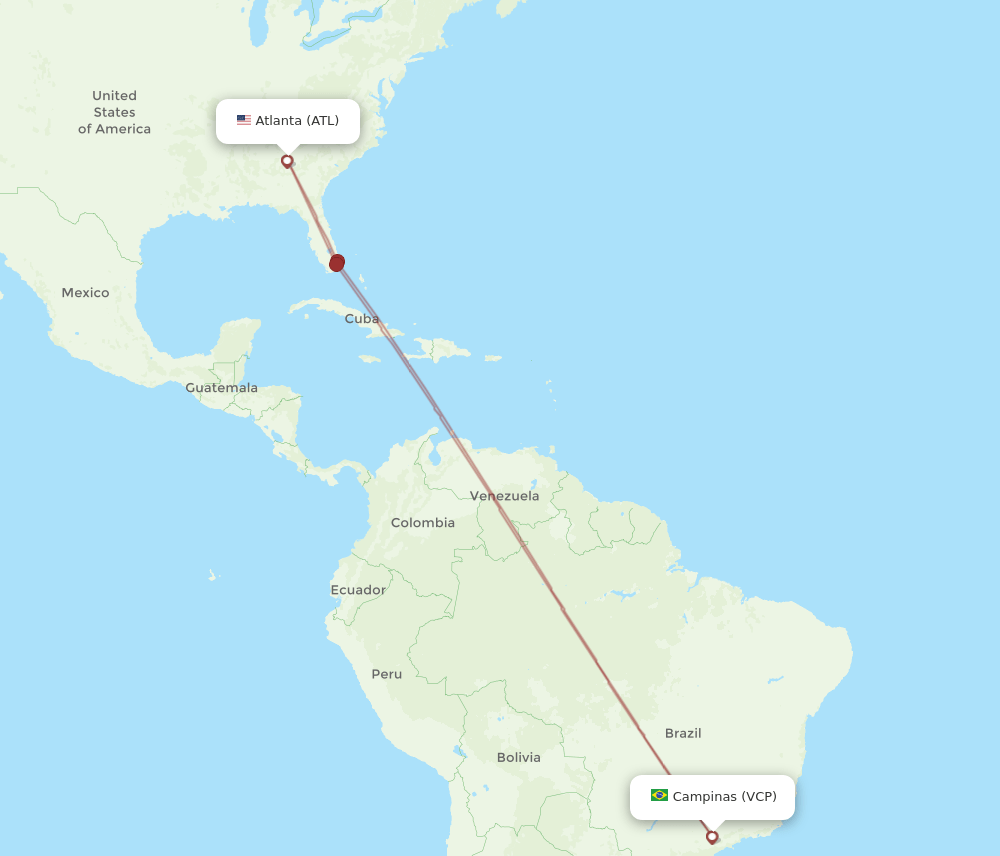 ATL-VCP flight routes