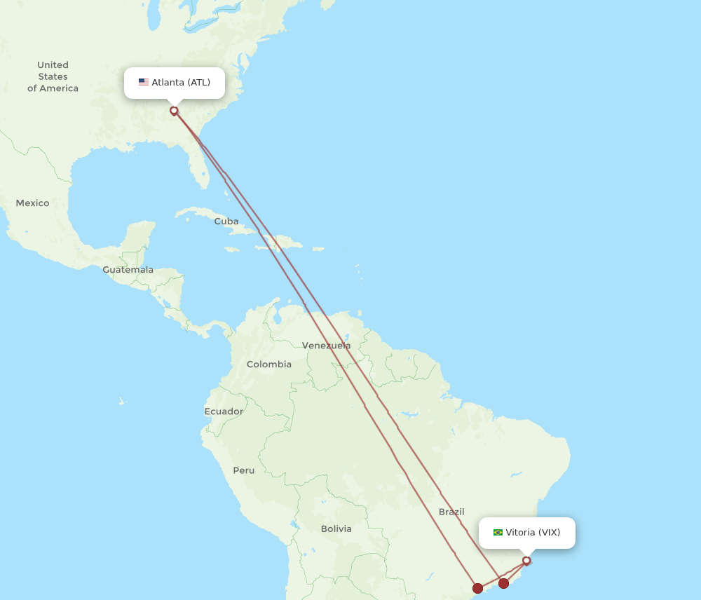 ATL-VIX flight routes