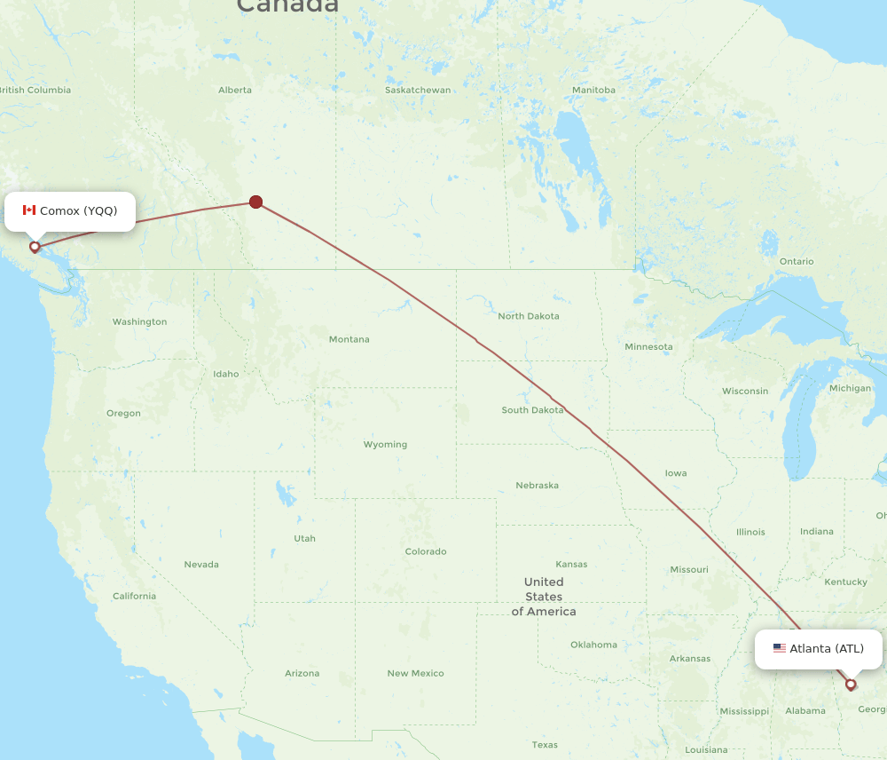 ATL-YQQ flight routes