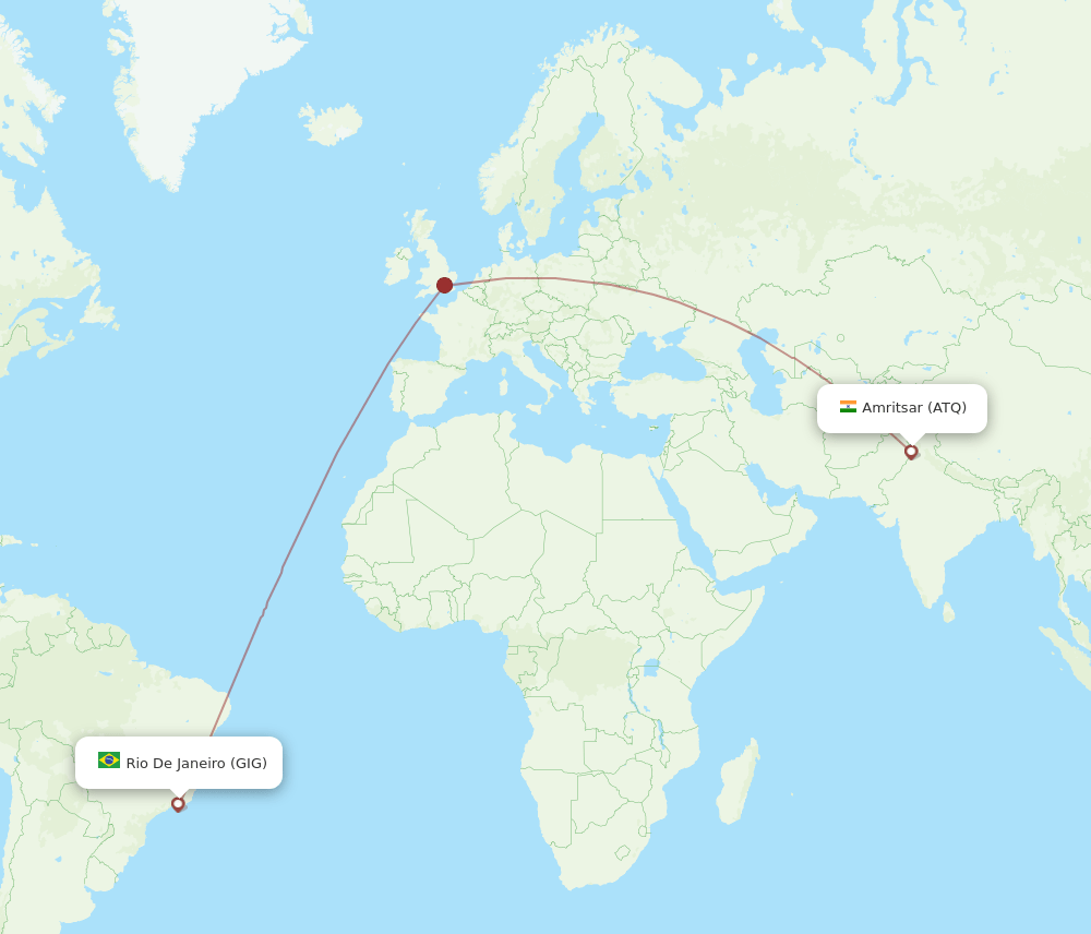 ATQ-GIG flight routes