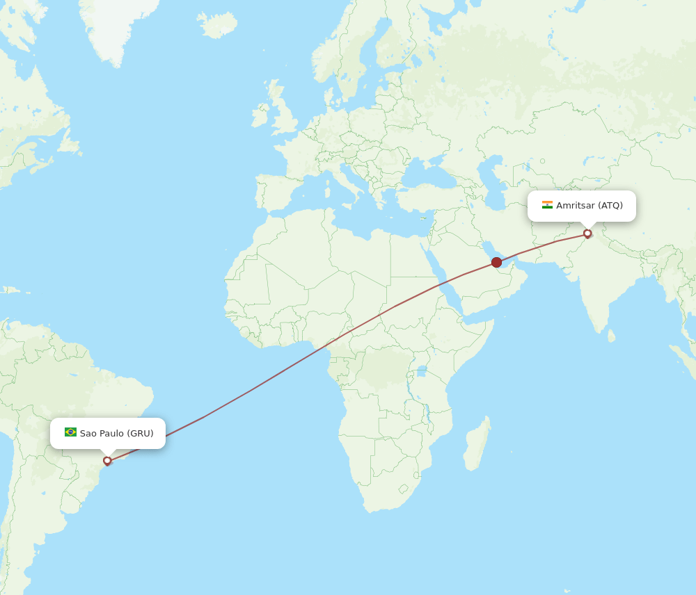 ATQ to GRU flights and routes map