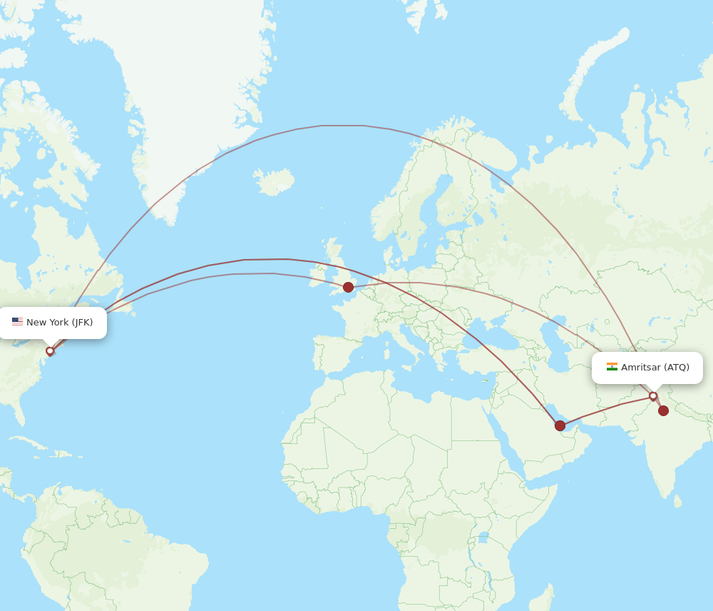 ATQ-JFK flight routes