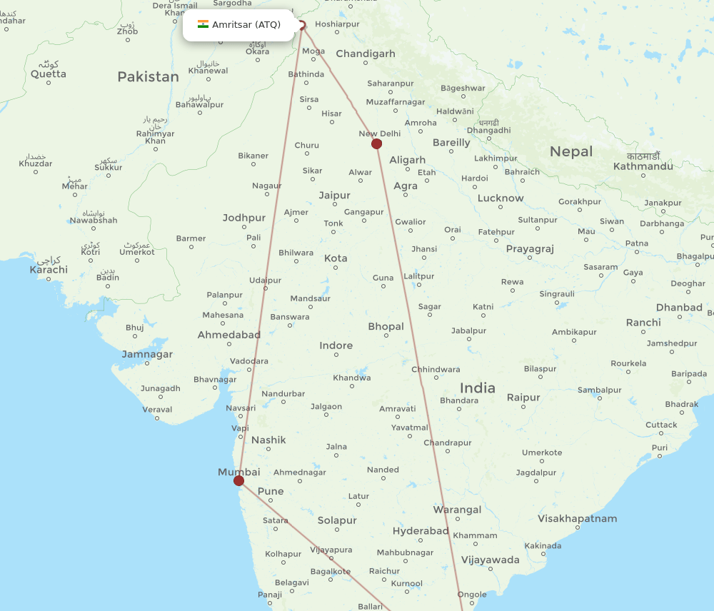 ATQ-MAA flight routes