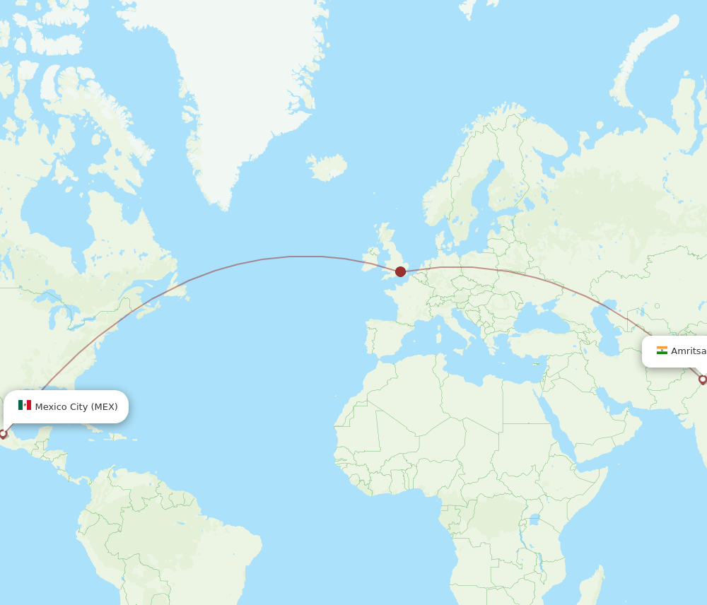 ATQ to MEX flights and routes map