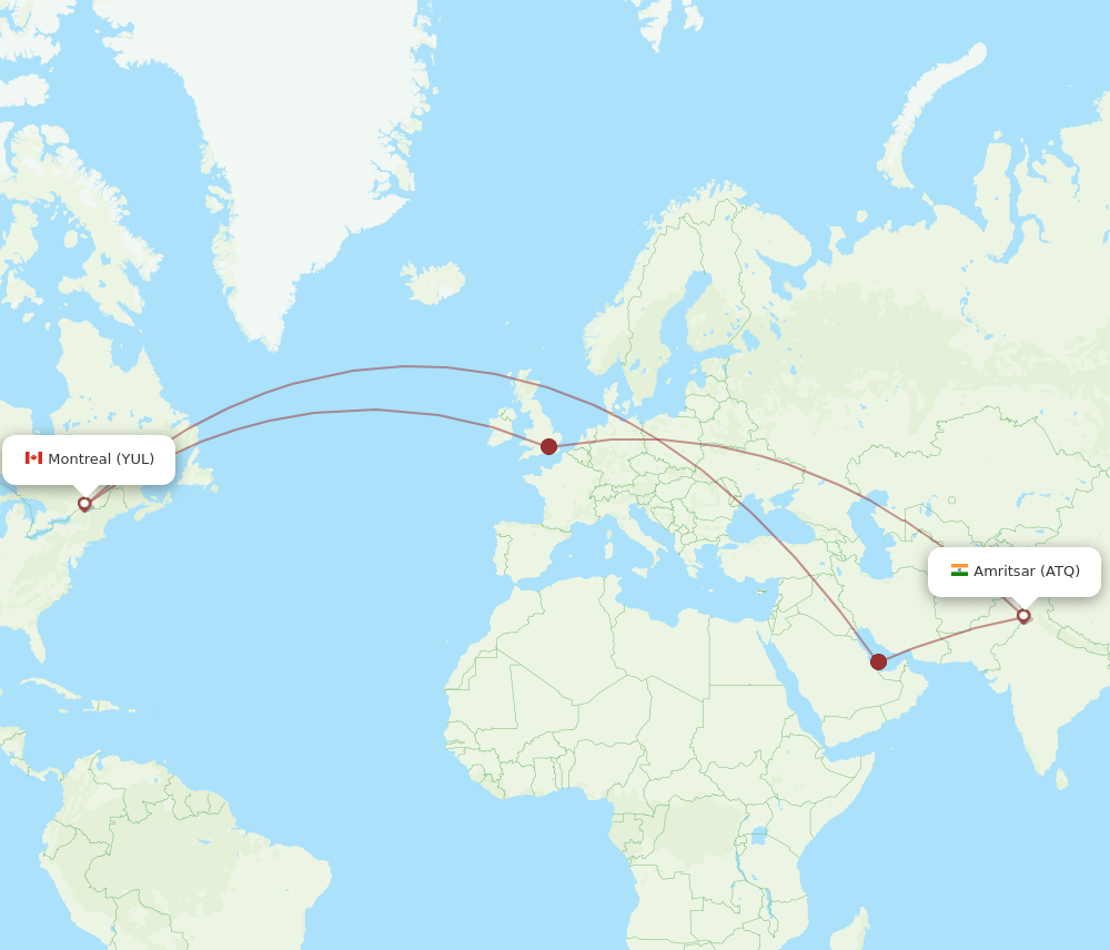 ATQ-YUL flight routes