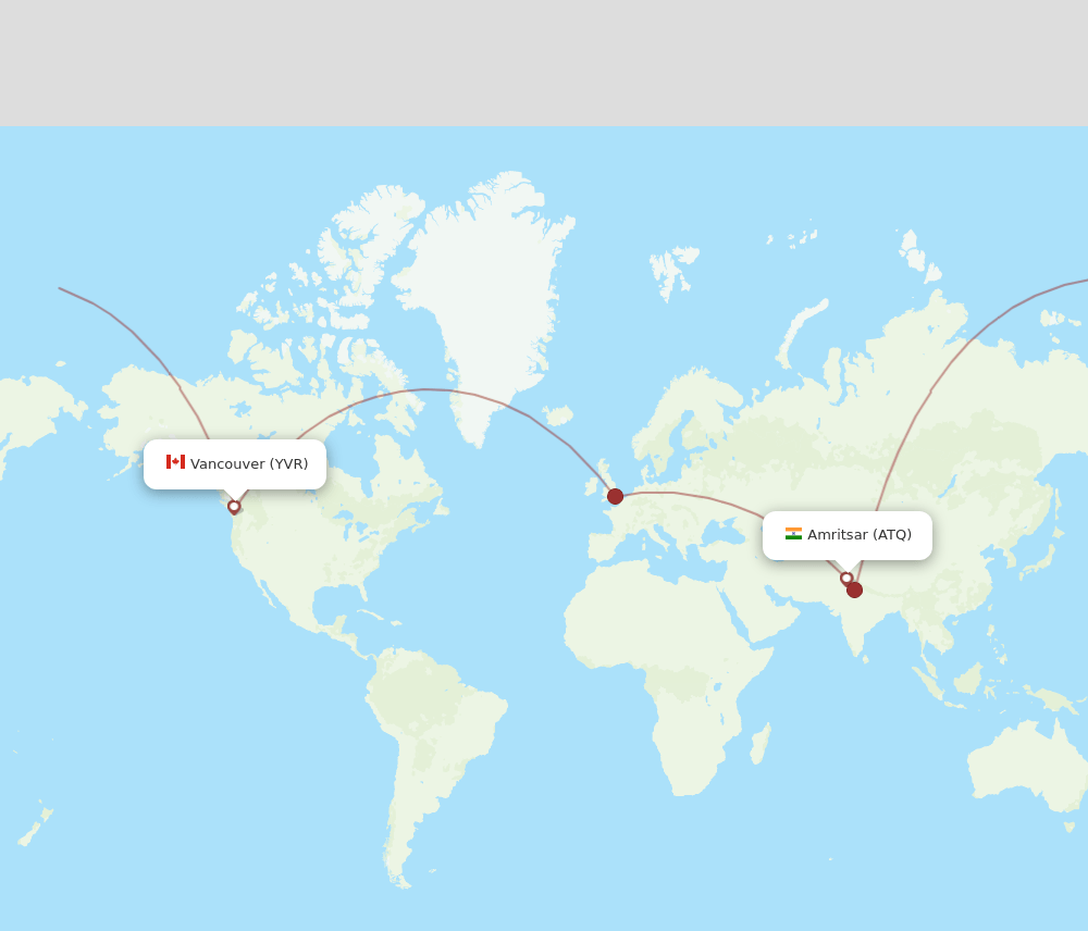 ATQ-YVR flight routes