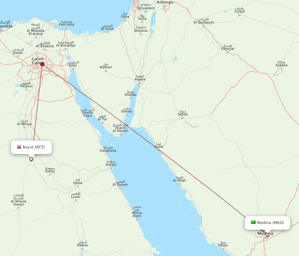 ATZ-MED flight routes