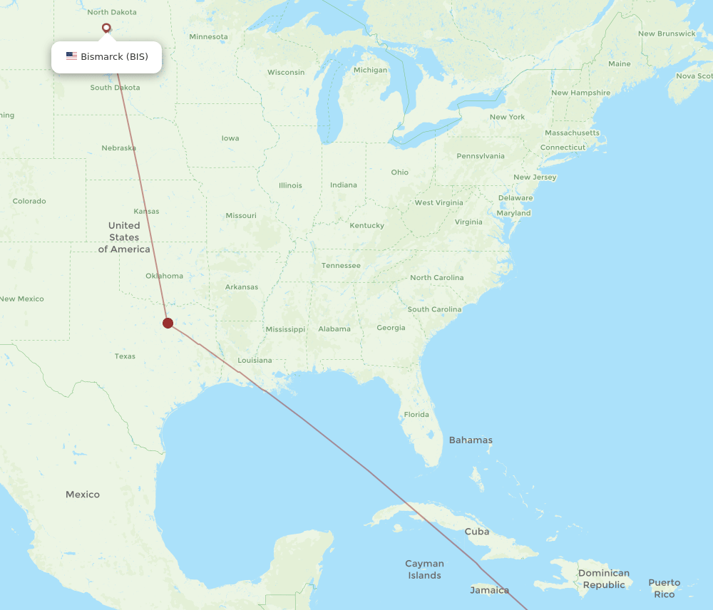 AUA-BIS flight routes