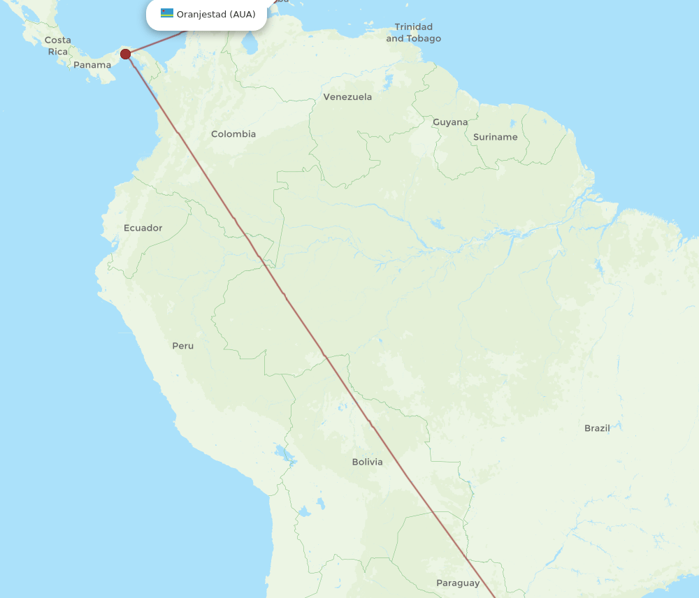 AUA-POA flight routes