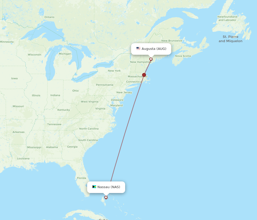 AUG-NAS flight routes