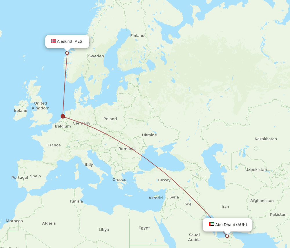 AUH-AES flight routes
