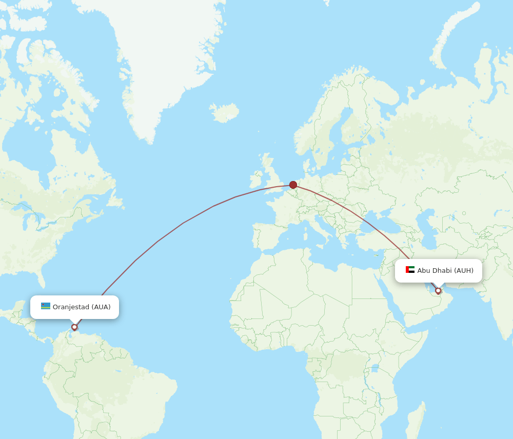 AUH-AUA flight routes