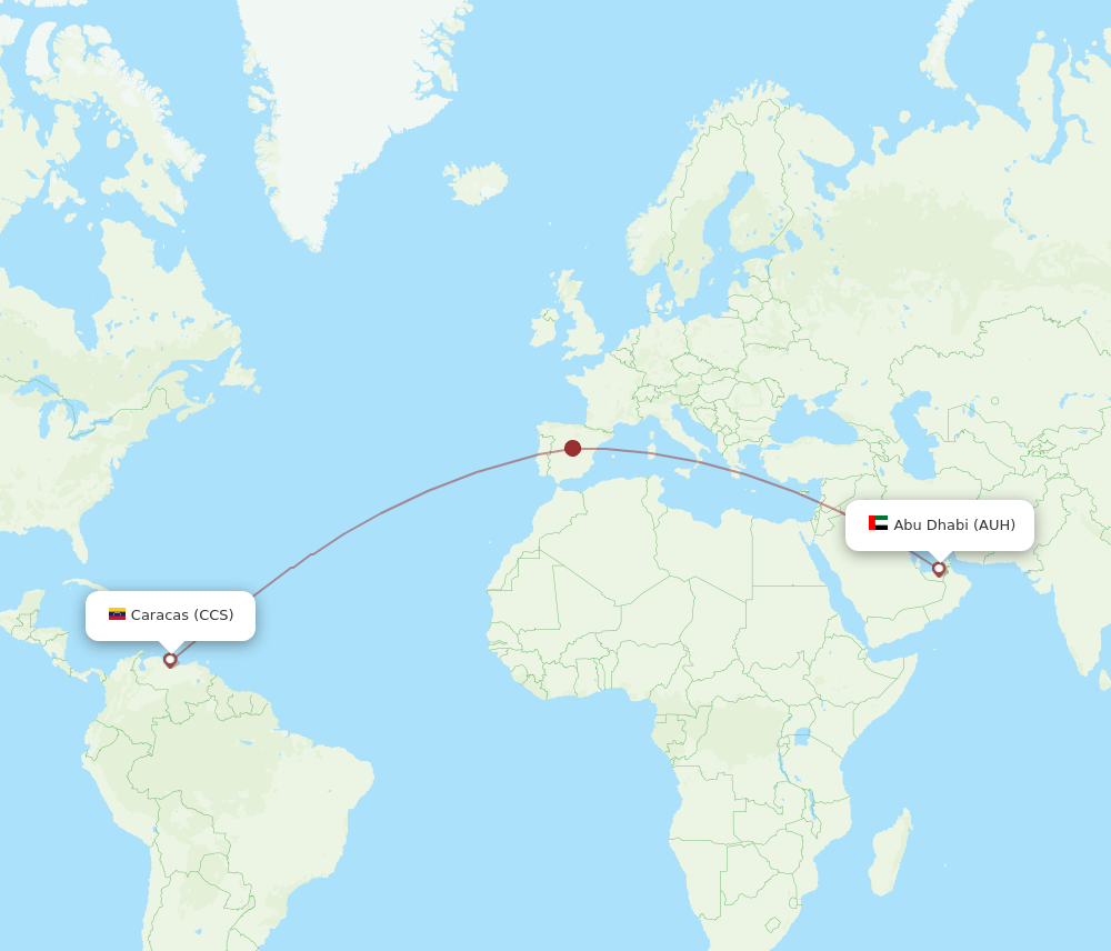AUH-CCS flight routes