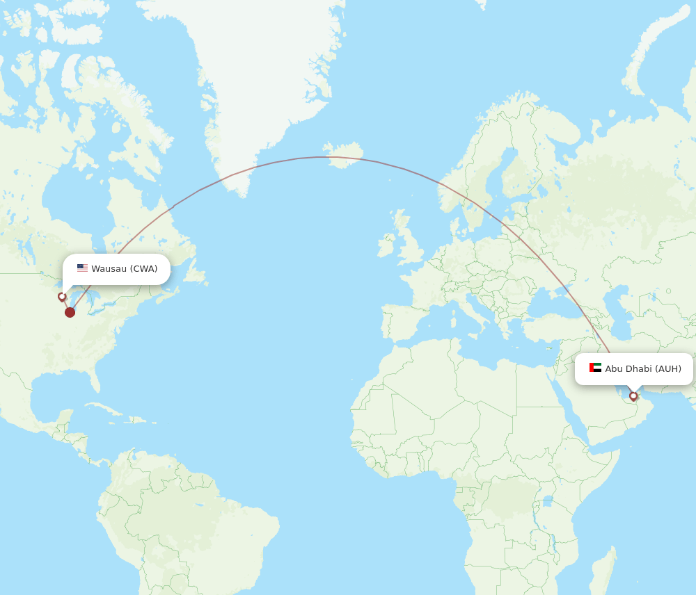 AUH-CWA flight routes