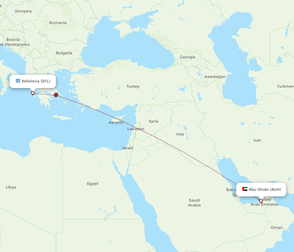 AUH-EFL flight routes