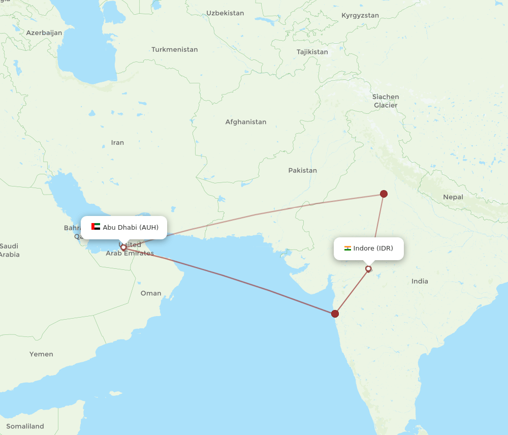 AUH-IDR flight routes