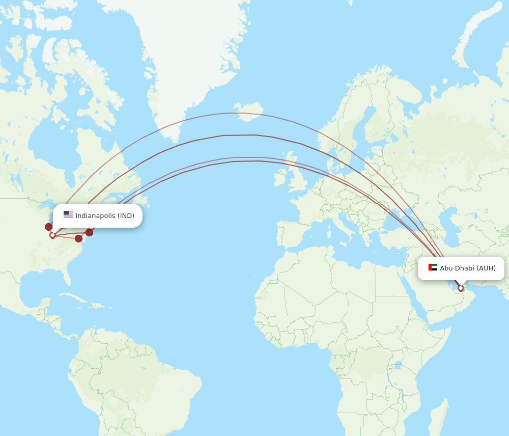 AUH-IND flight routes