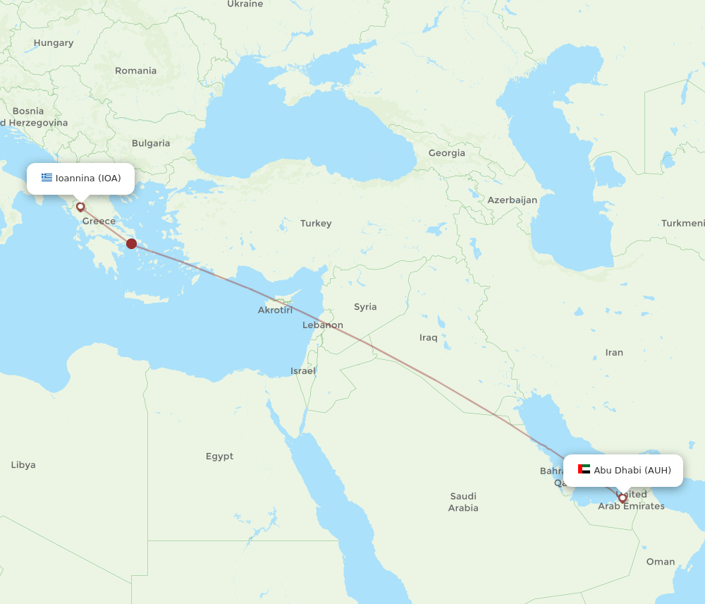 AUH-IOA flight routes