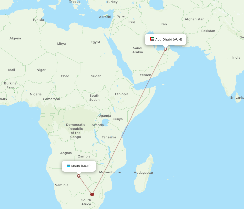 AUH-MUB flight routes