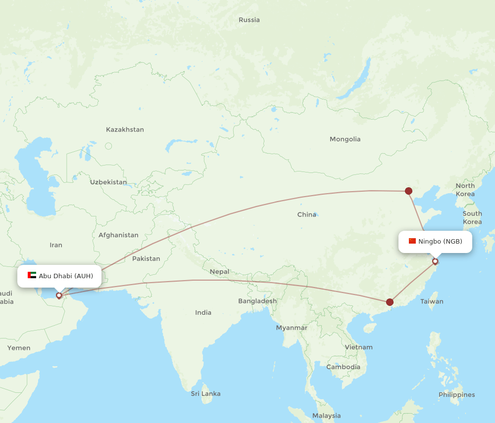AUH-NGB flight routes