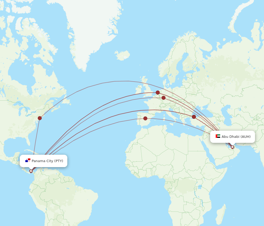 AUH-PTY flight routes