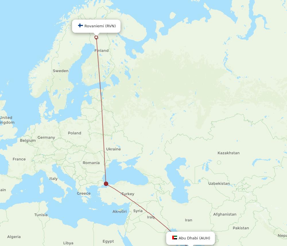 AUH-RVN flight routes
