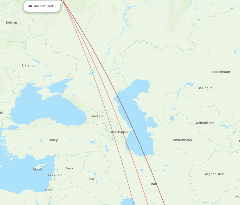 AUH-SVO flight routes