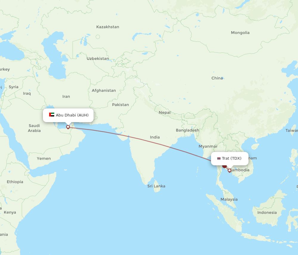 AUH-TDX flight routes
