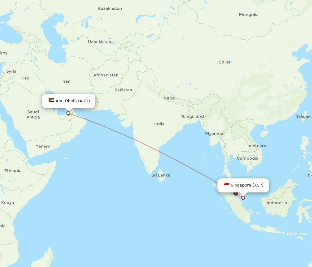 AUH-XSP flight routes