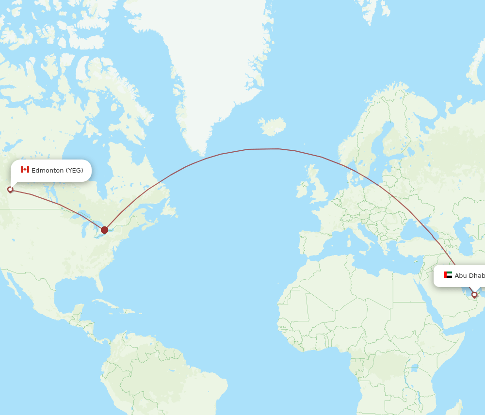 AUH-YEG flight routes