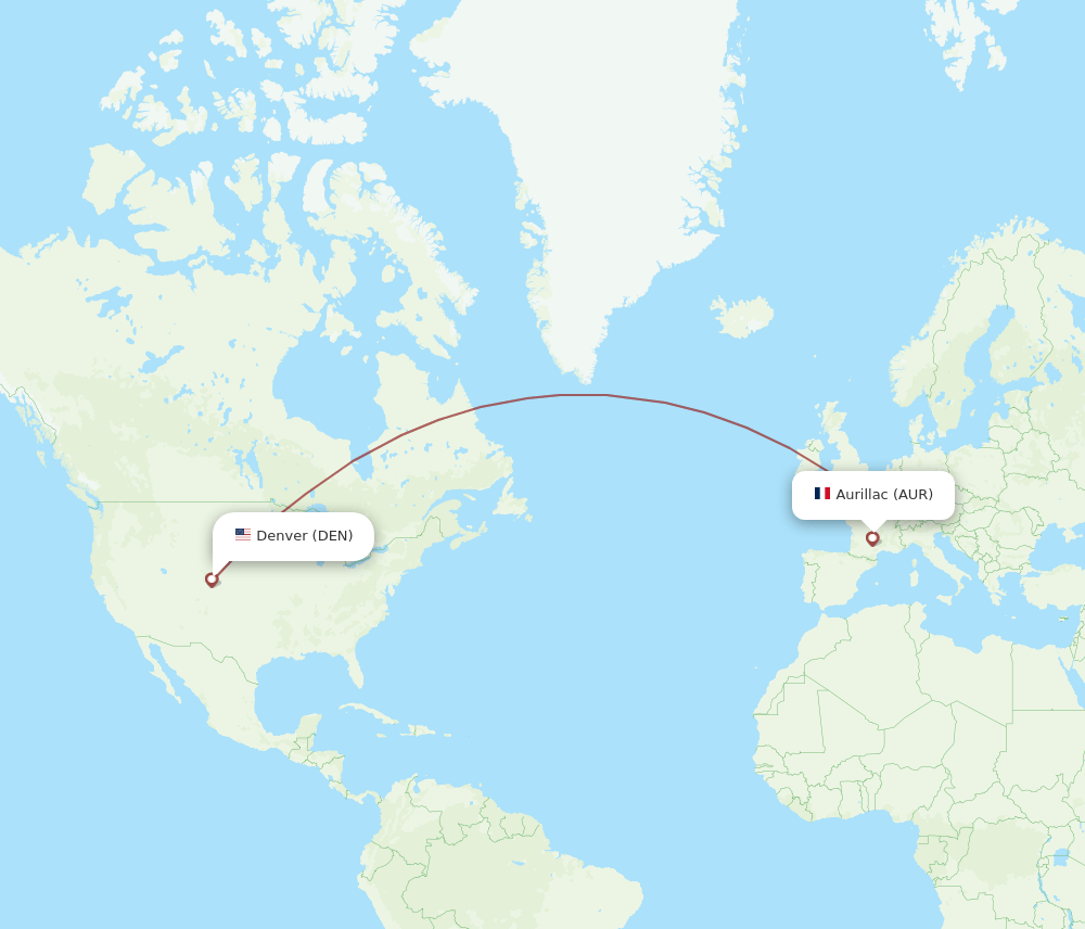 AUR-DEN flight routes