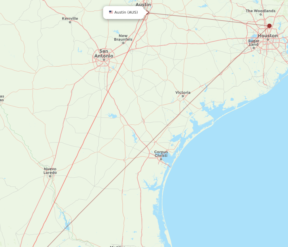 AUS-MTY flight routes