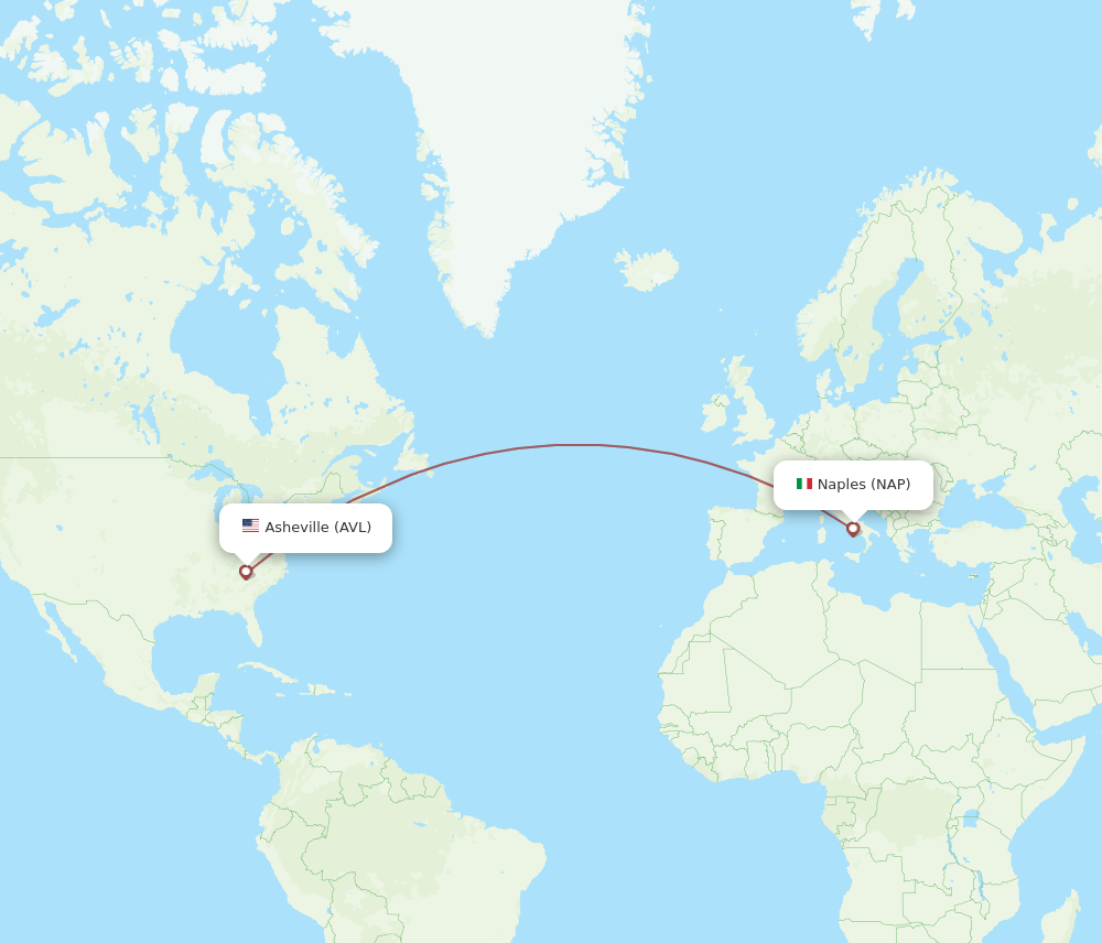 AVL-NAP flight routes